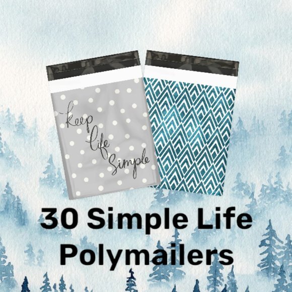 30 Simple Life 10x13‎ Poly Mailers⚪🔷 - Picture 1 of 4